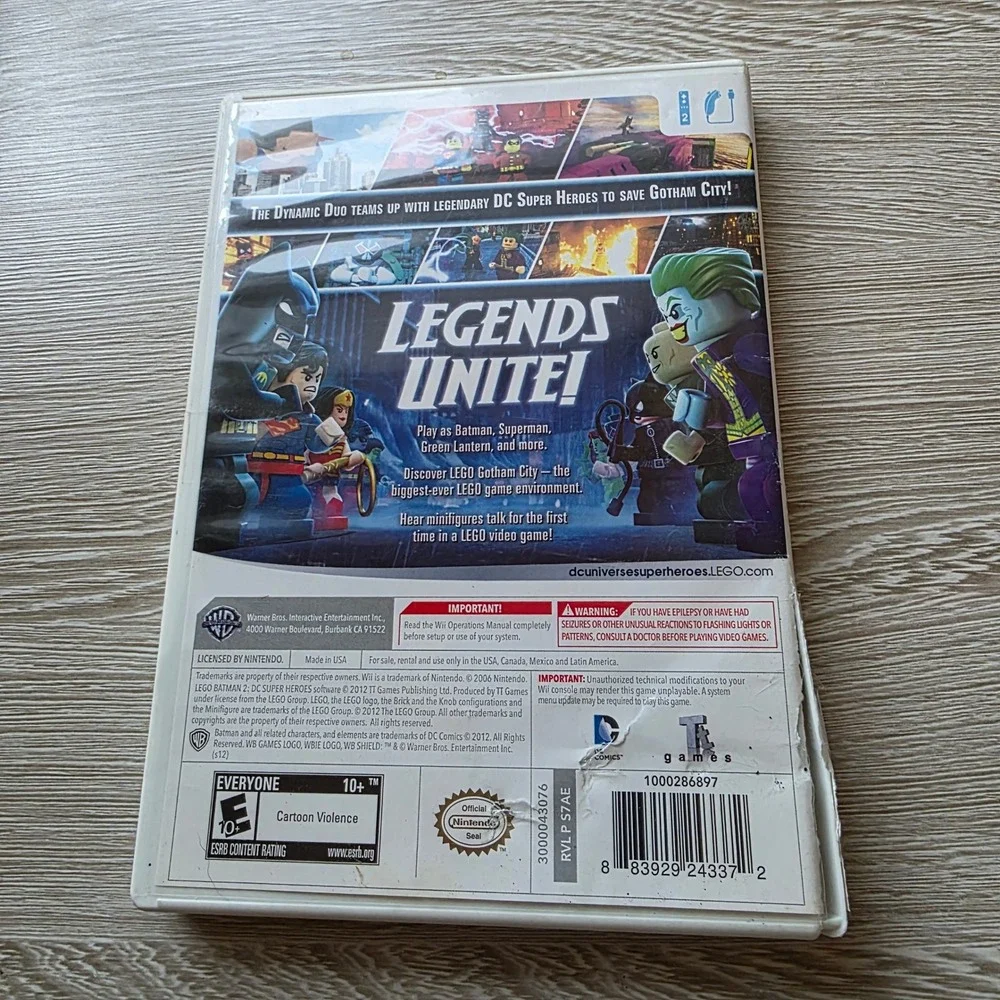 Lego Batman 2 DC Super Heroes Nintendo Wii Video Game‎ Complete CIB